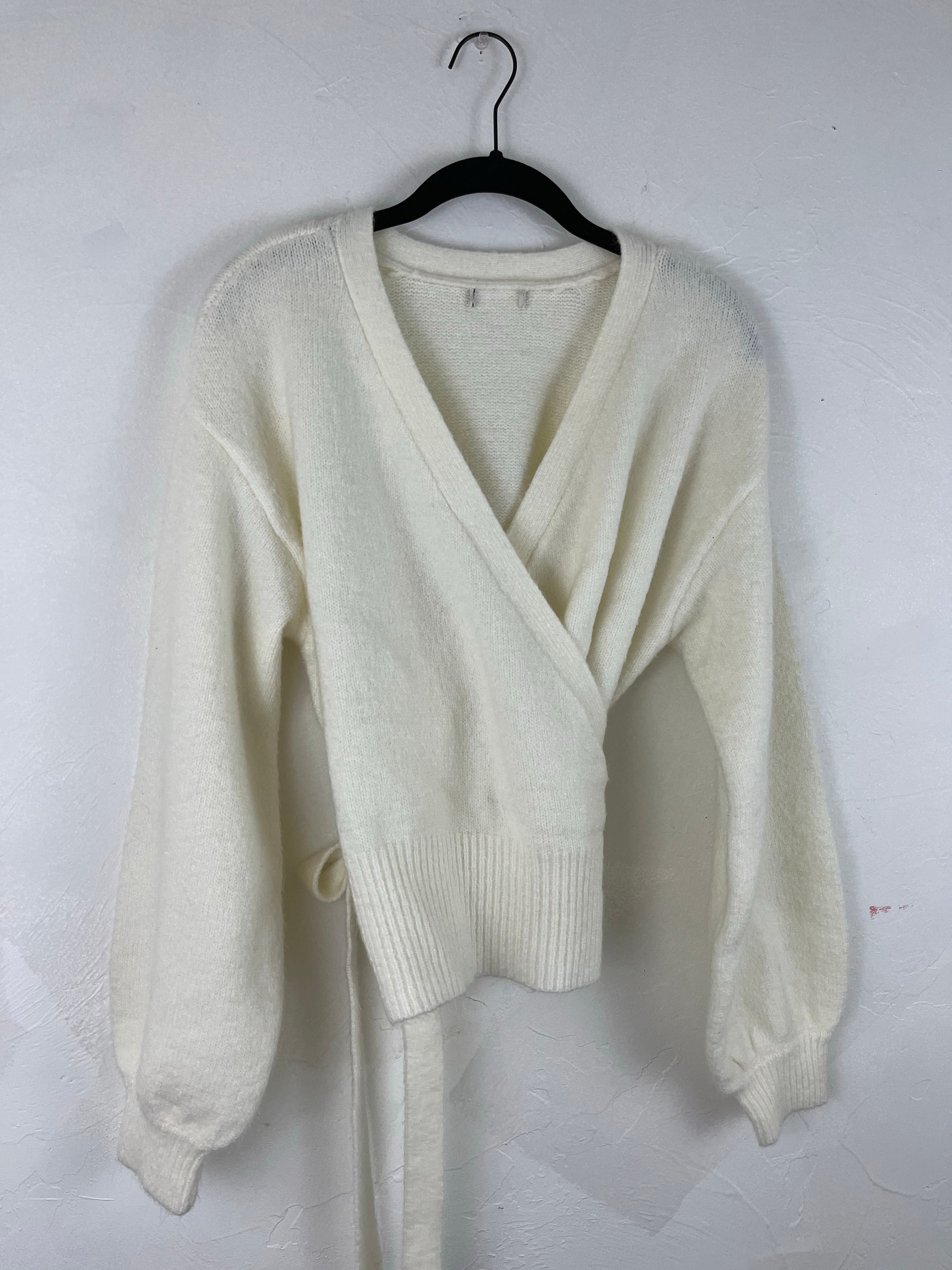 Snowy wrap sweater