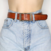 Brown Leather Belt (S-M)
