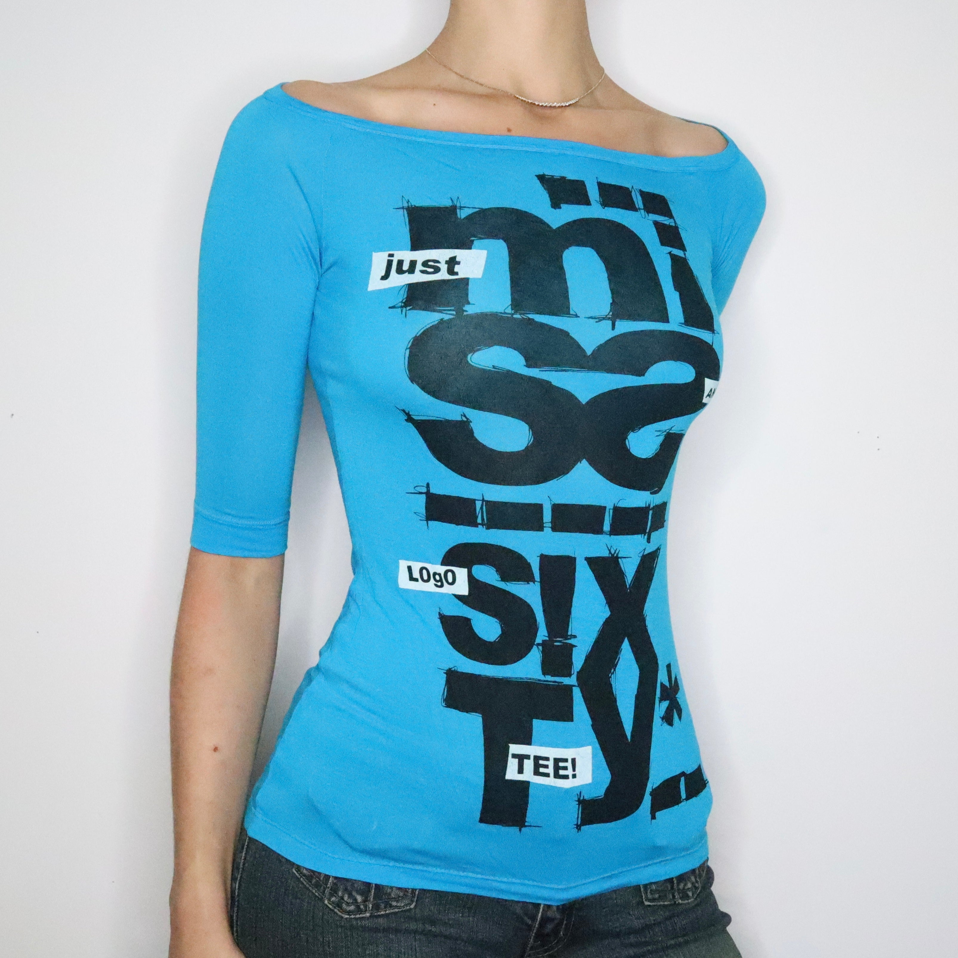 Blue Miss Sixty Graphic Tee (Small)