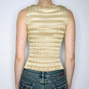 Gold Textured Sleeveless Top (S-M)