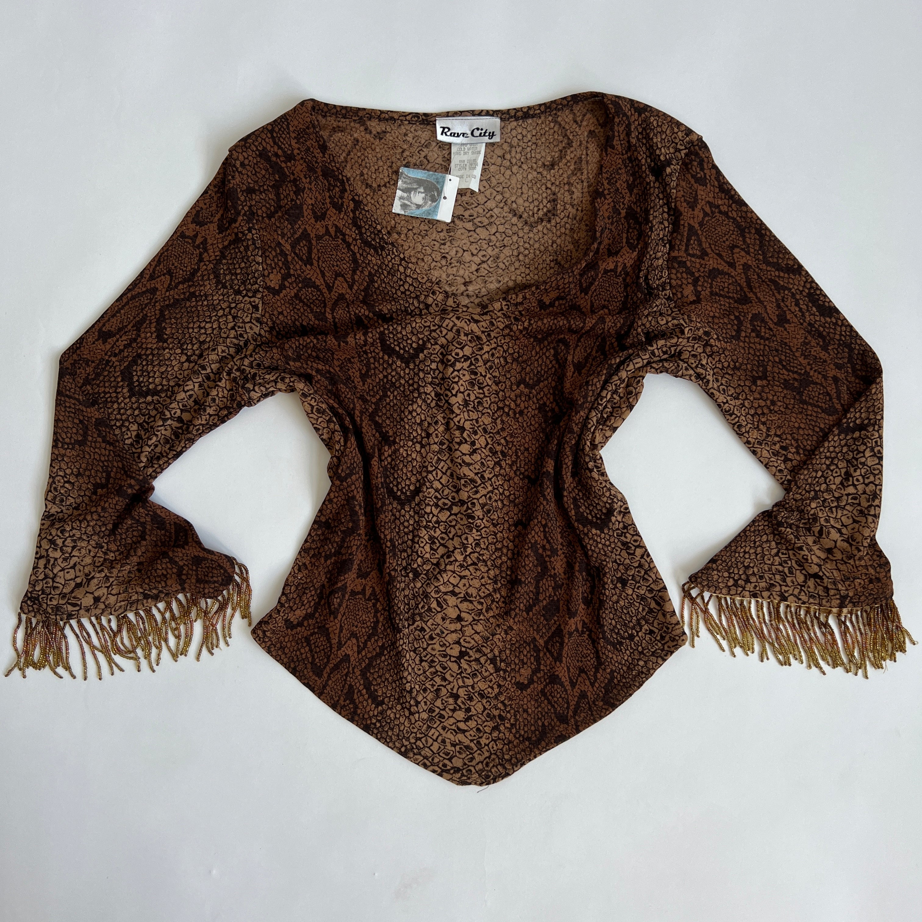 90s deadstock snakeskin top