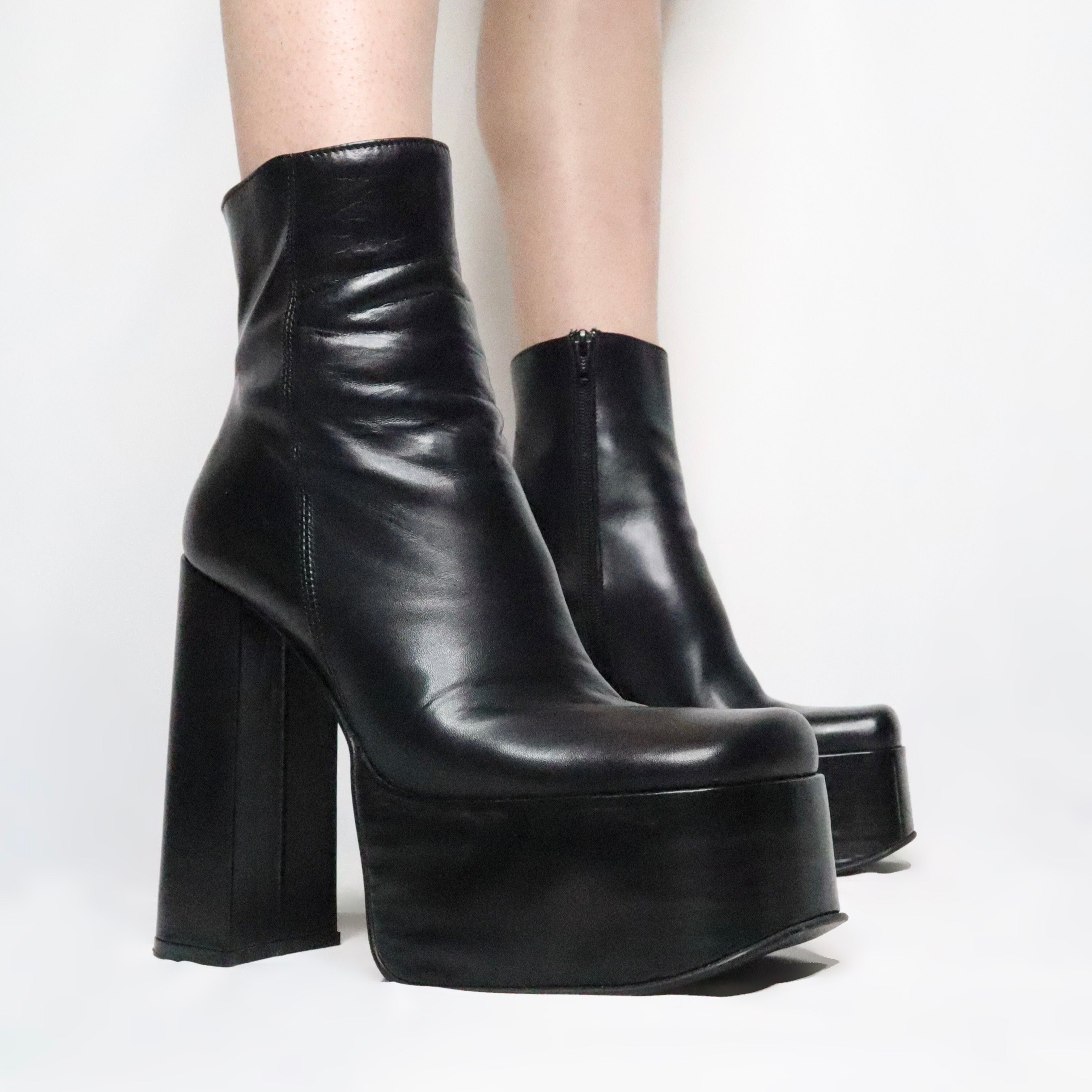 Black Platform Boots (7.5 US/38 EU)
