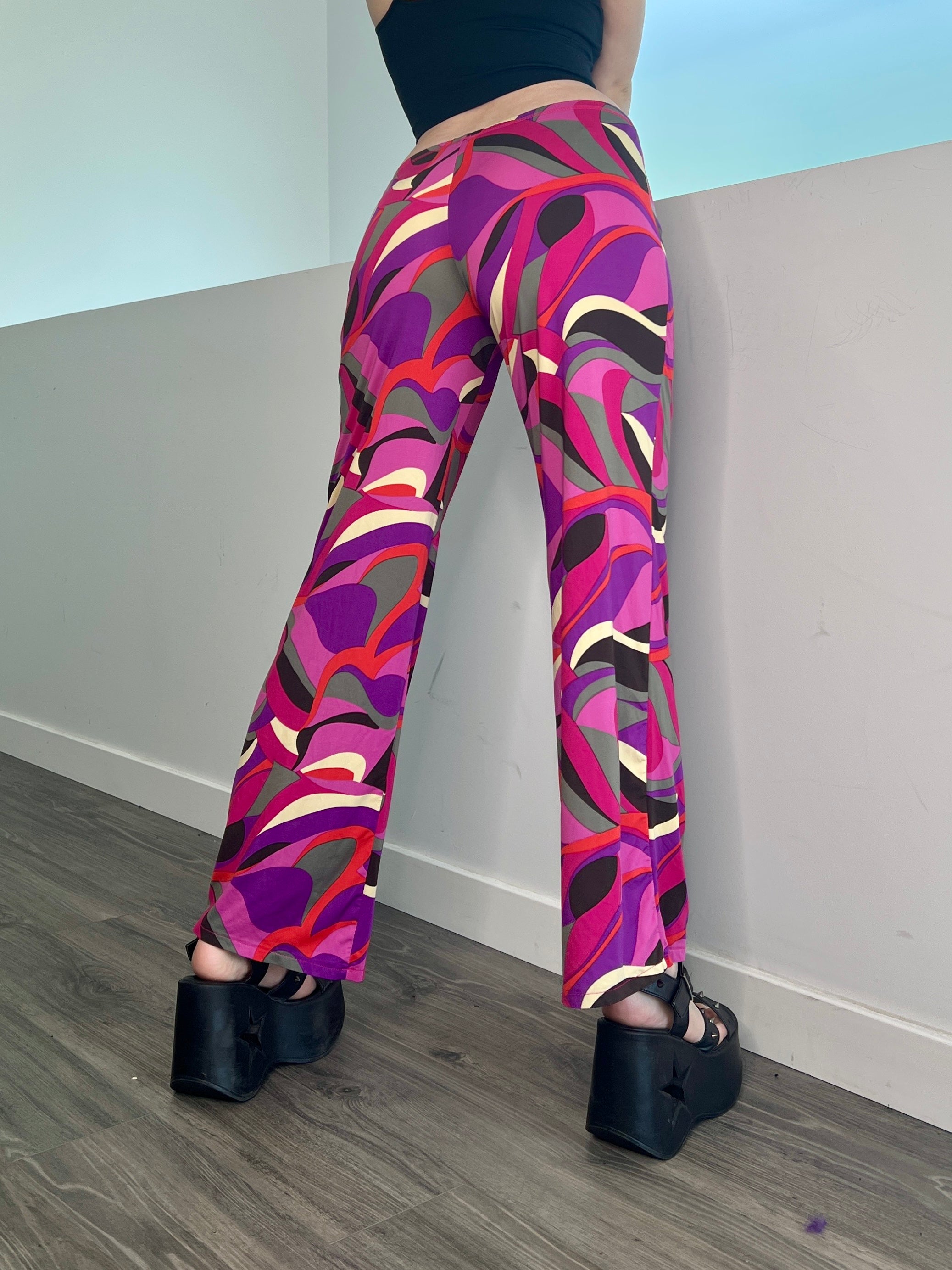 Psychedelic Swirl Flare Pants