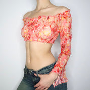 Milkmaid Mesh Crop Top (XS-S)