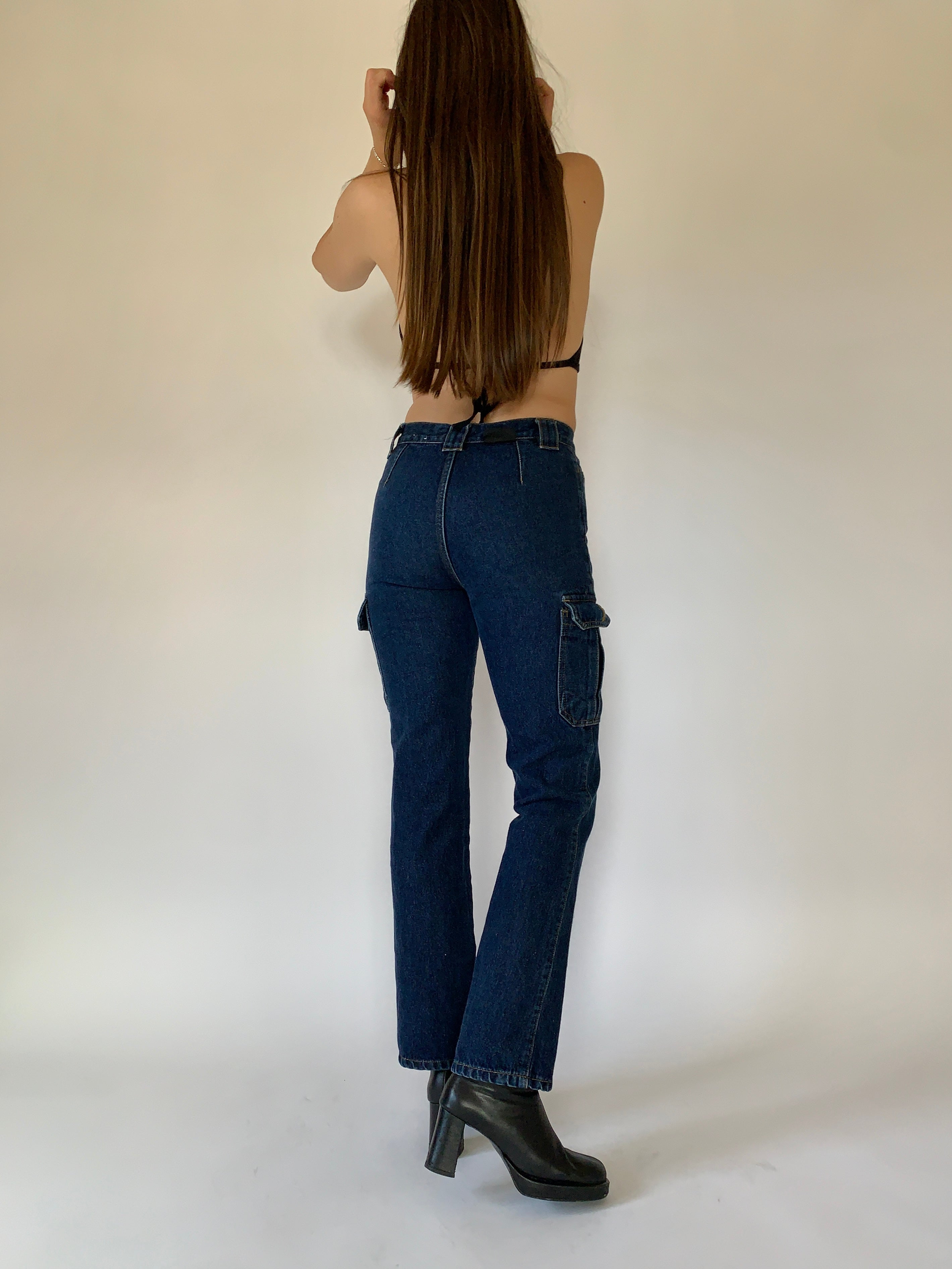 Vintage 1990s Cargo Jeans (XS)