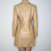 Long Tan Leather Jacket (Small)