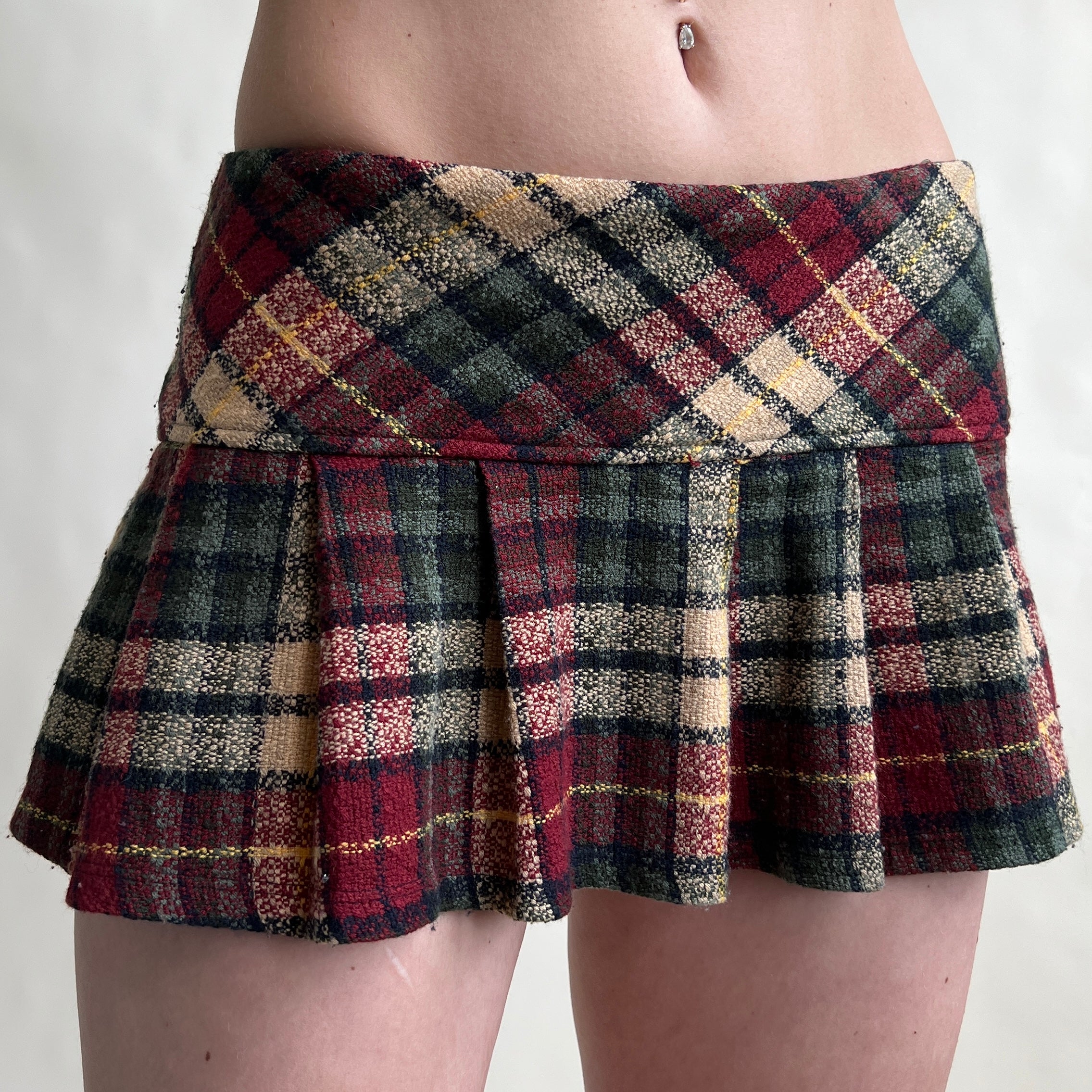 Plaid mini skirt sz s