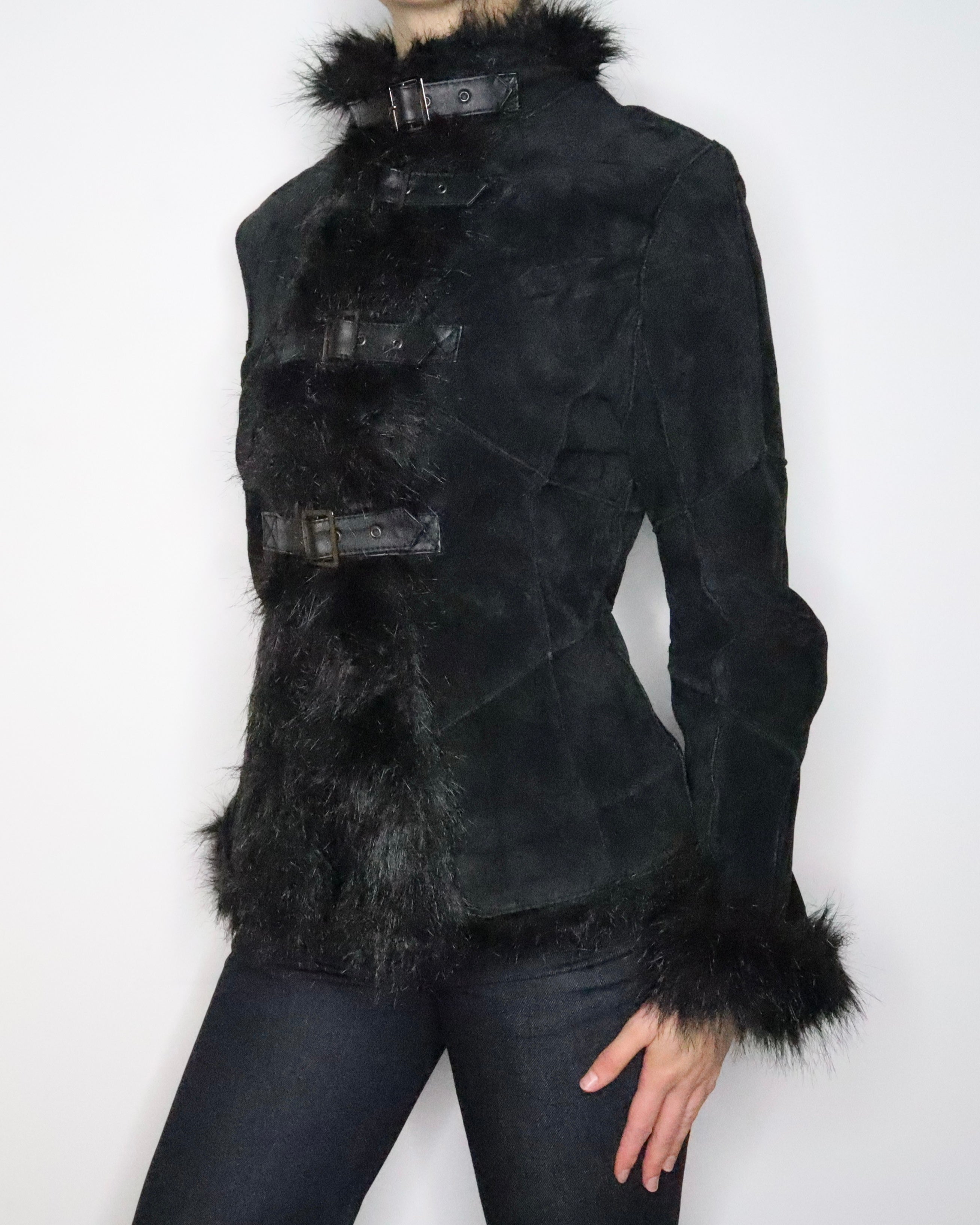Morgan De Toi Black Buckle Coat (S-M) – Holy Thrift
