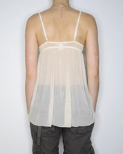 Cream Babydoll Bustier Top (Small) 