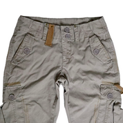 Khaki Low Rise Cargo Pants (XS-S)