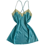 Soft jersey cyan slip