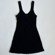 black sheer lace slip S