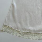 Ivory silk midi slip