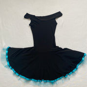 90s black & blue mini dress