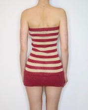 Striped Knit Mini Dress (S-M) 