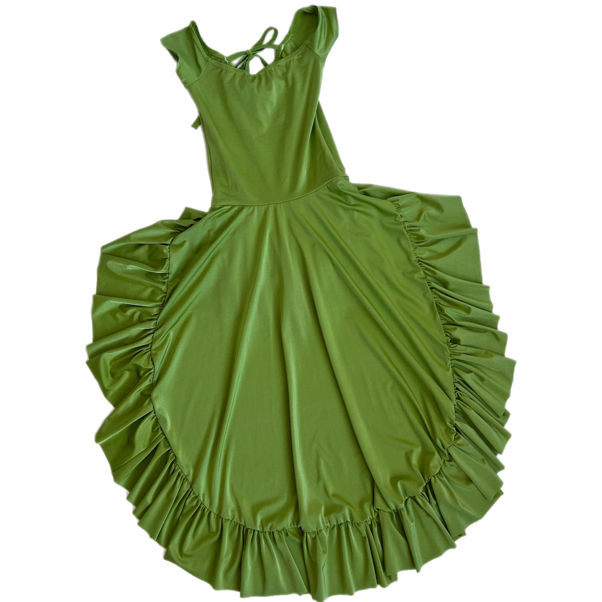 Olive hi-lo dance dress - S