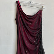 90s one shoulder prom dress