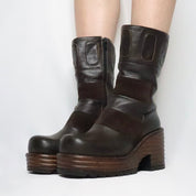 Brown Platform Boots (7 US)