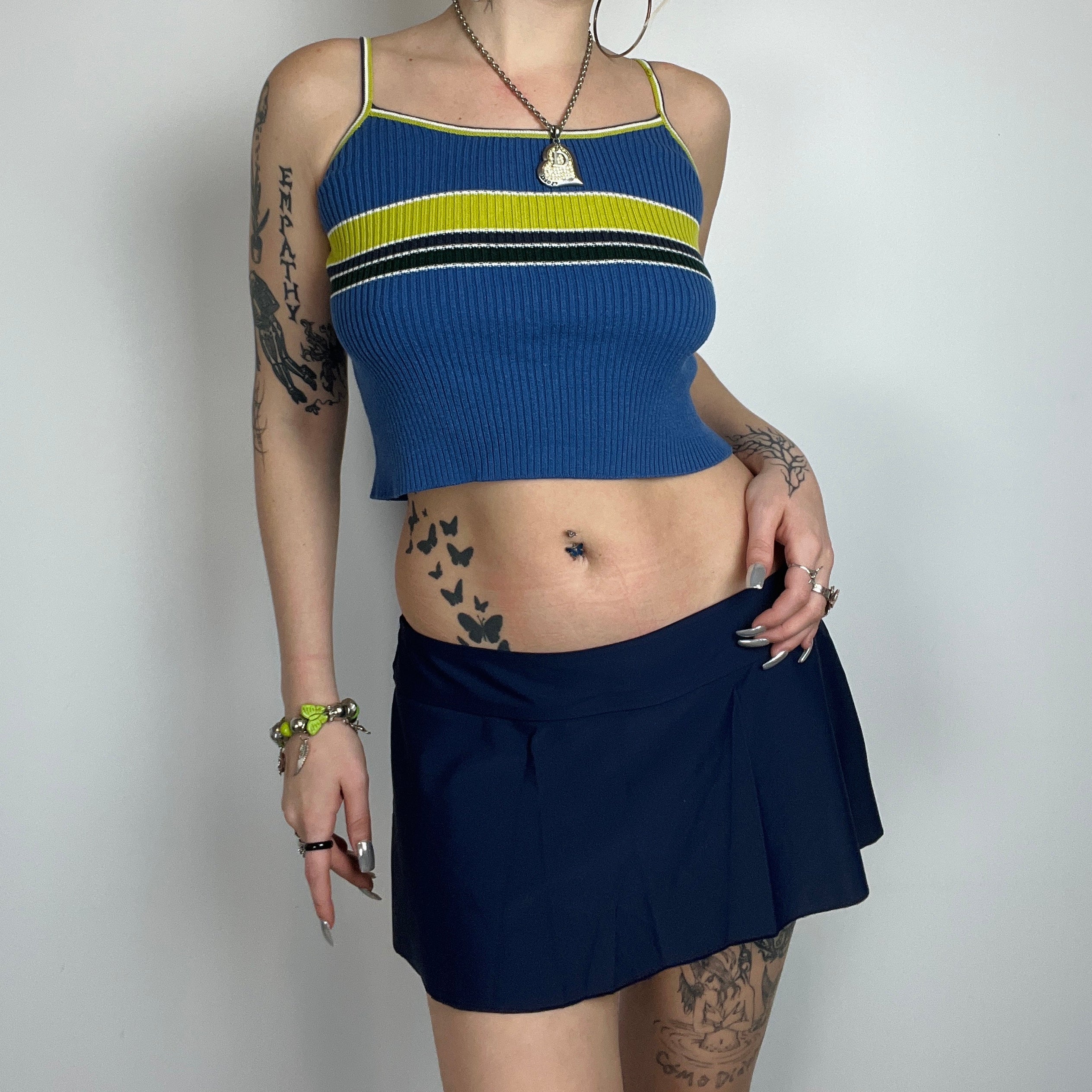 90s Ribbed Striped Tank Top