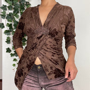 Y2k brown top