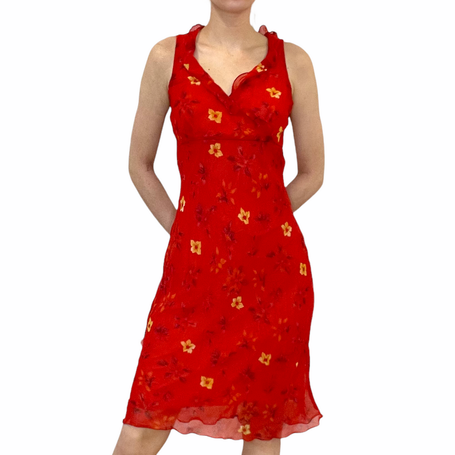 Red vintage summer dress