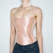 Soft Pink Quilted Corset (Small) 