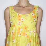 Yellow Babydoll Mini Dress (XS-S)