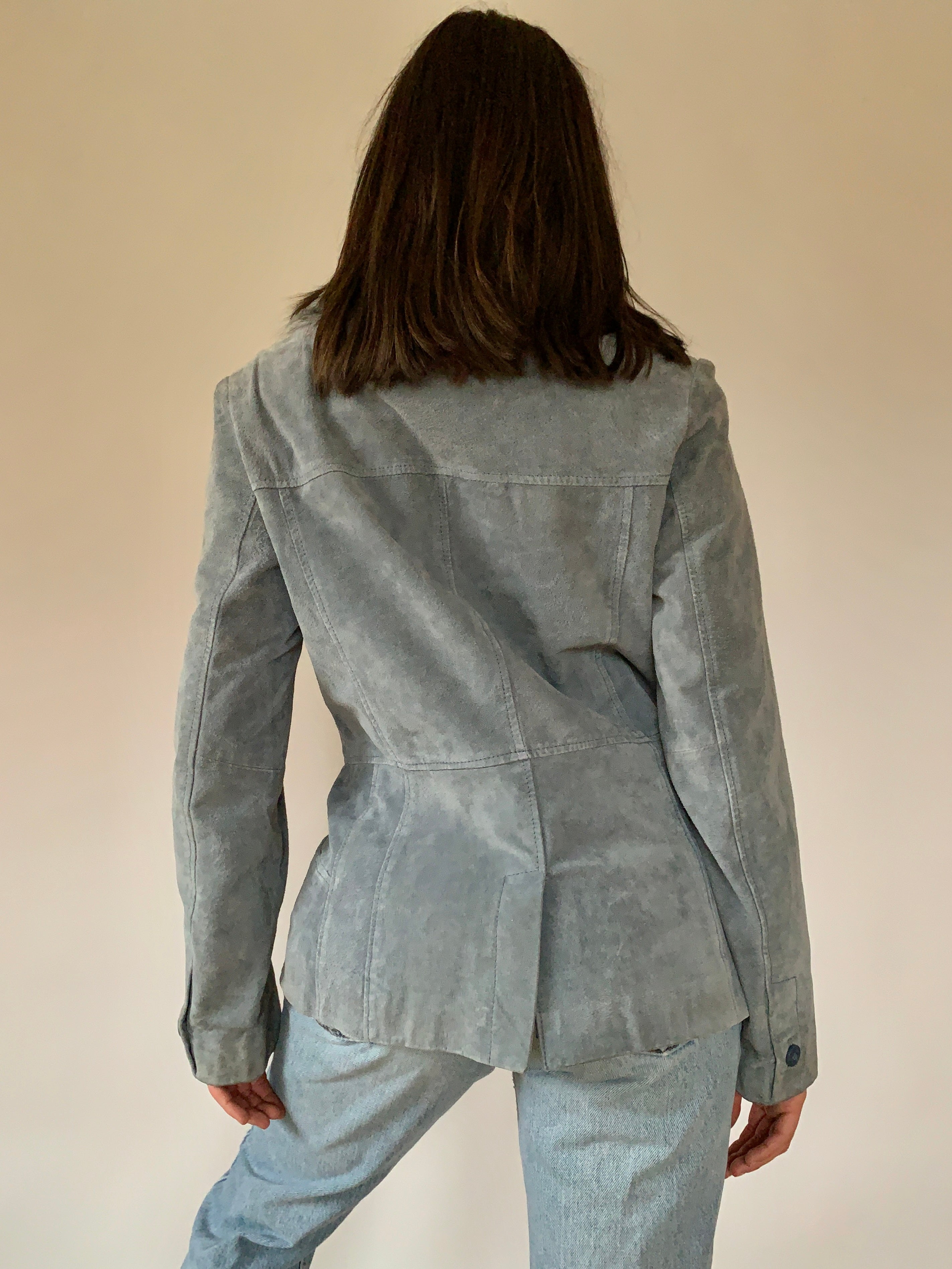 Y2K Faux Fur & Leather Blazer