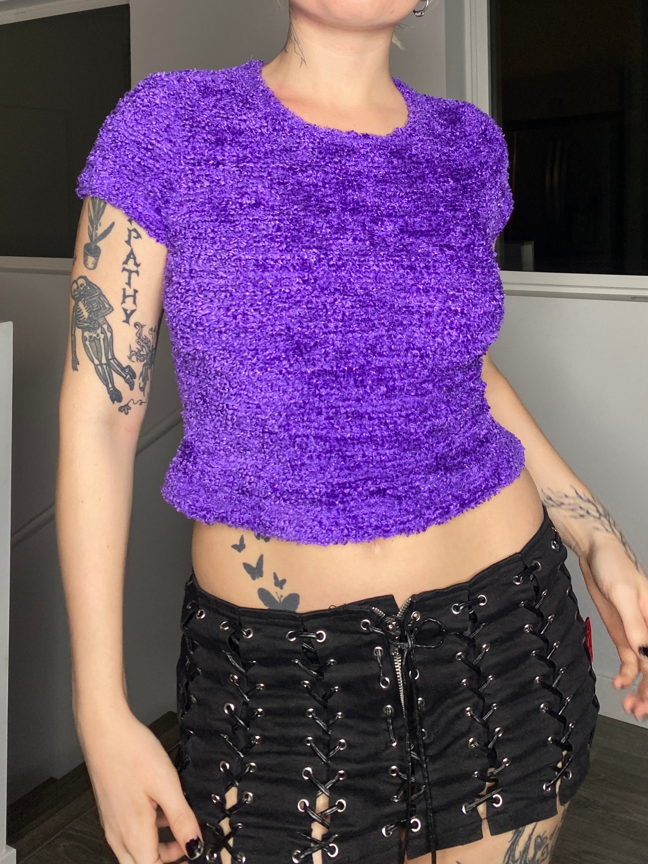 Early 2000s Fuzzy Crop Top