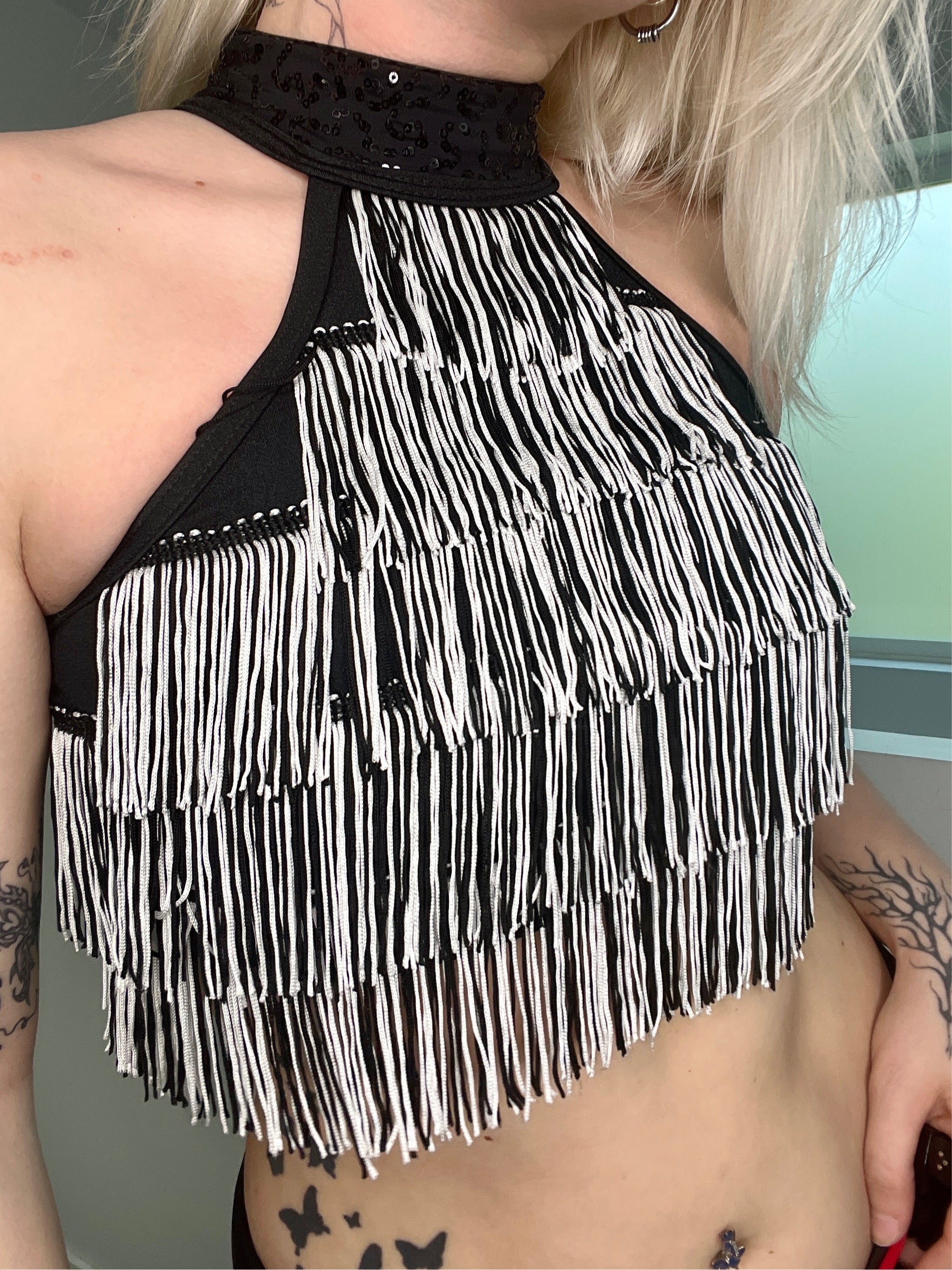 Popstar Fringe Halter Top