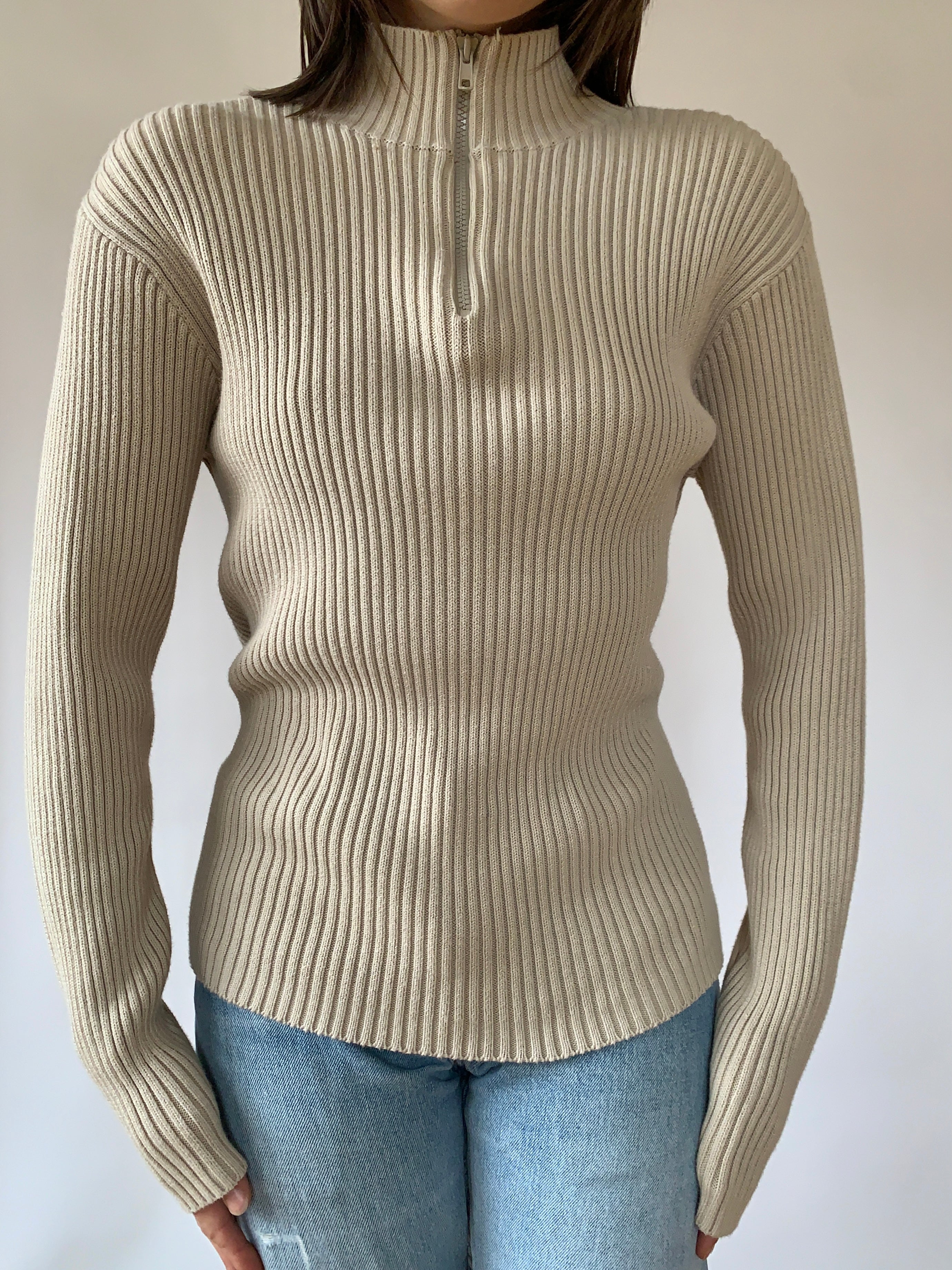 Vintage Quarter-zip Sweater