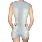 Denim romper
