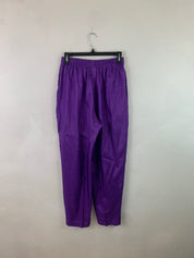 Purple nylon windbreaker pants