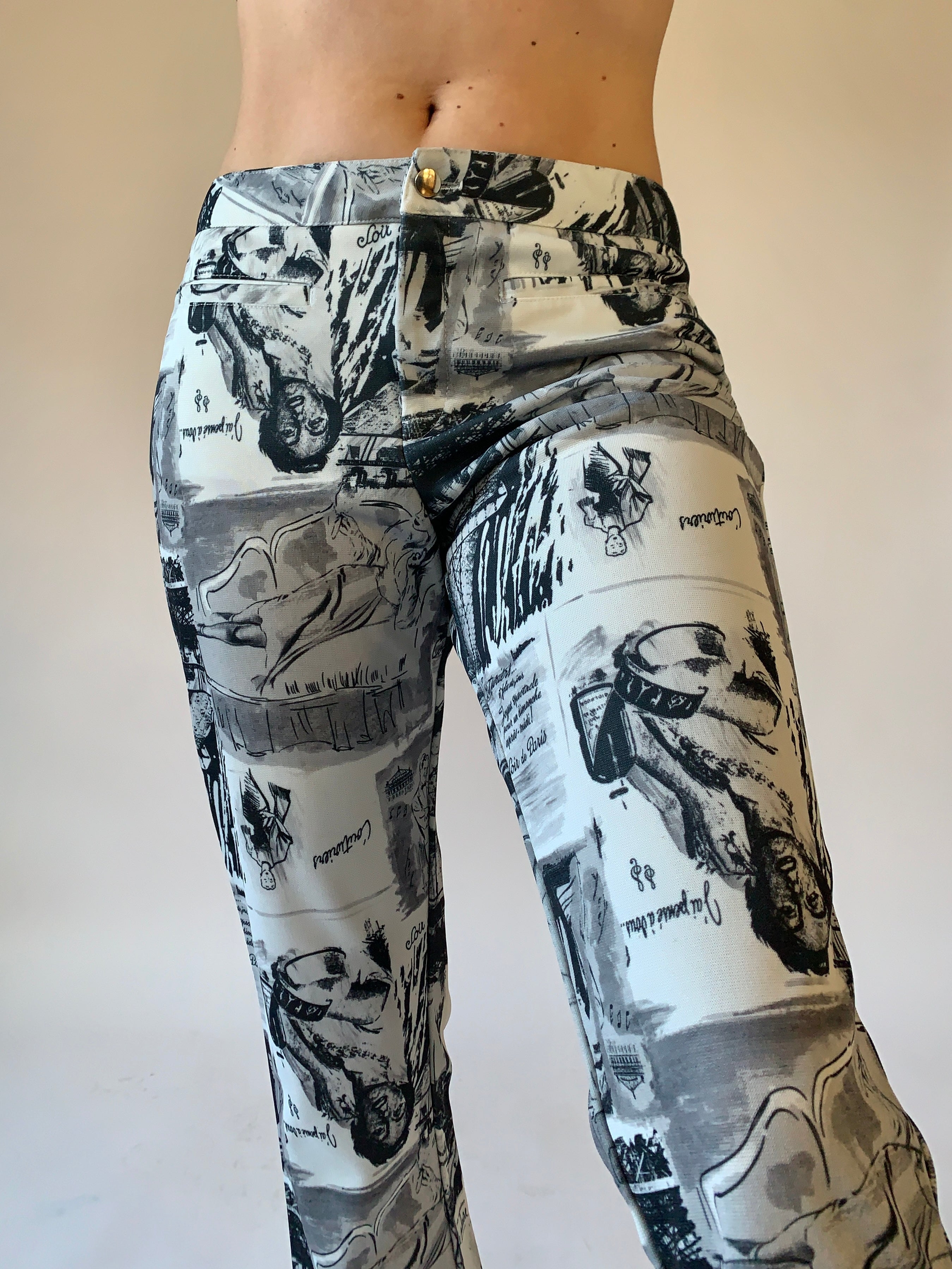 Vintage Novelty Print Pants