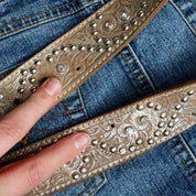 Guess Silver Studded Heart Belt (Medium)