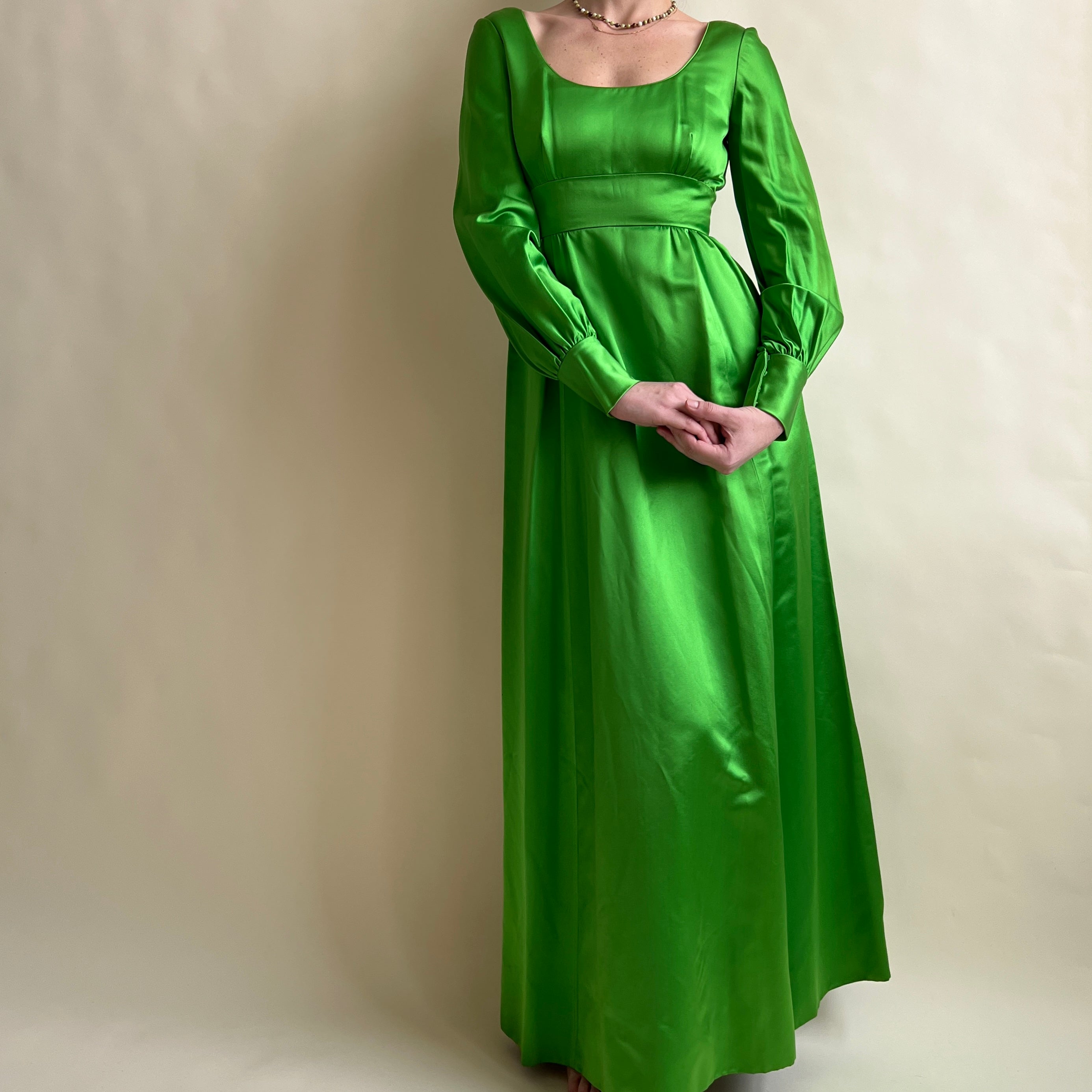 Vintage satin empire dress