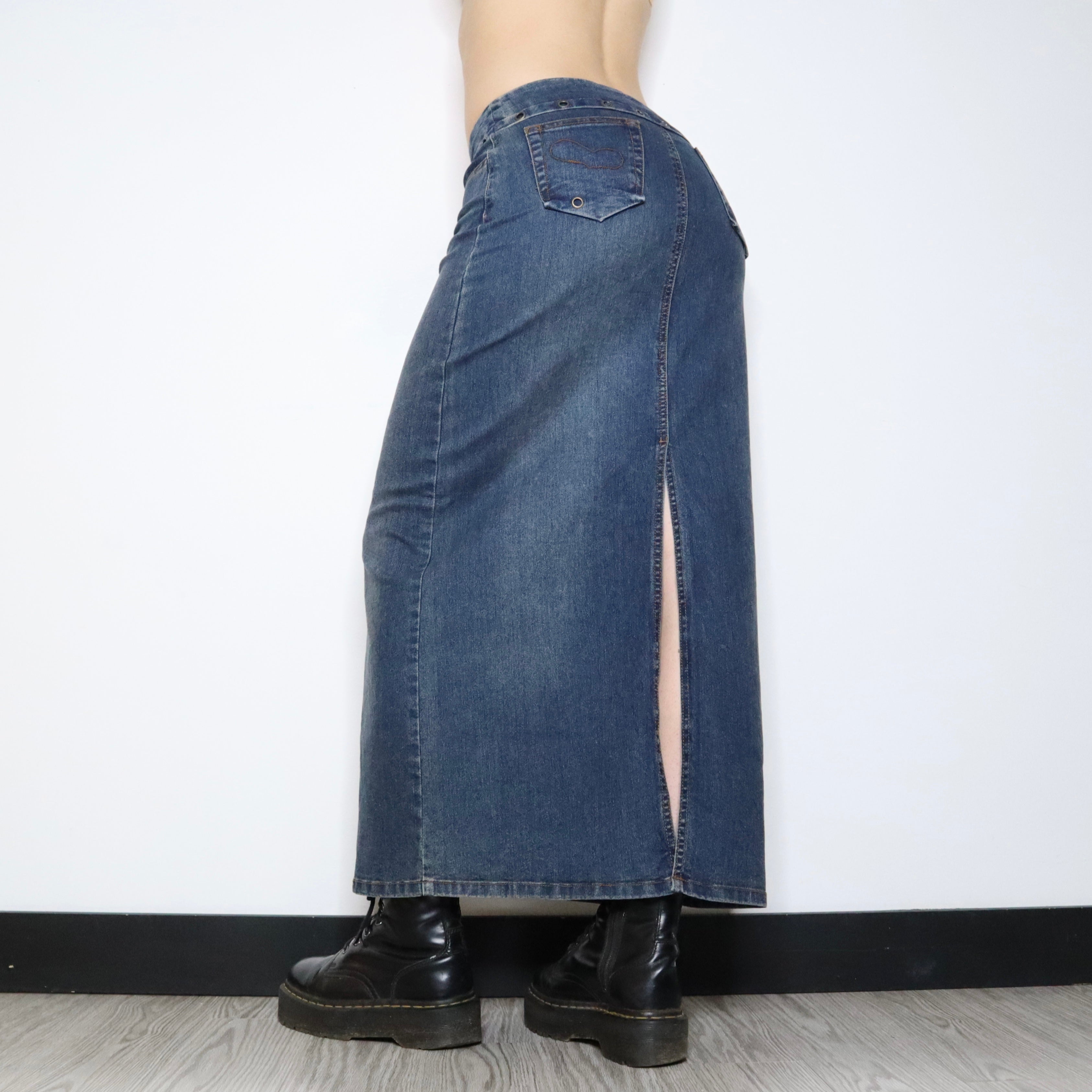 Denim Maxi Skirt (Small) 