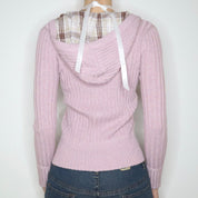 Pink Zip Up Hoodie (S-M) 