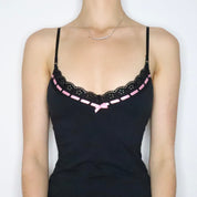 Black Lingerie Mini Dress (Small)