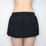 Black Silk Mini Skirt (Medium) 