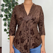 Y2k brown top