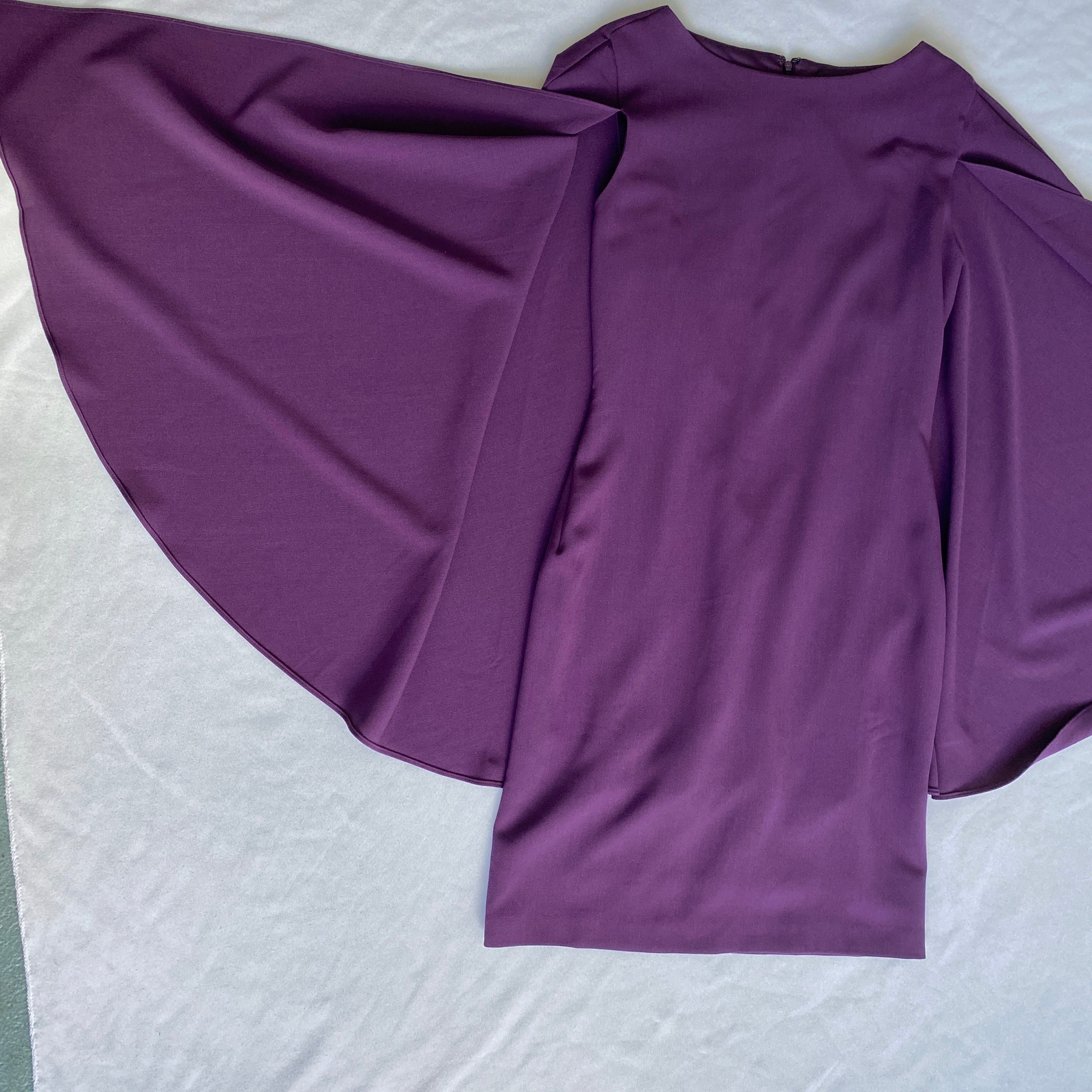 Royal purple cape dress