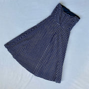 sleeveless polka dot midi