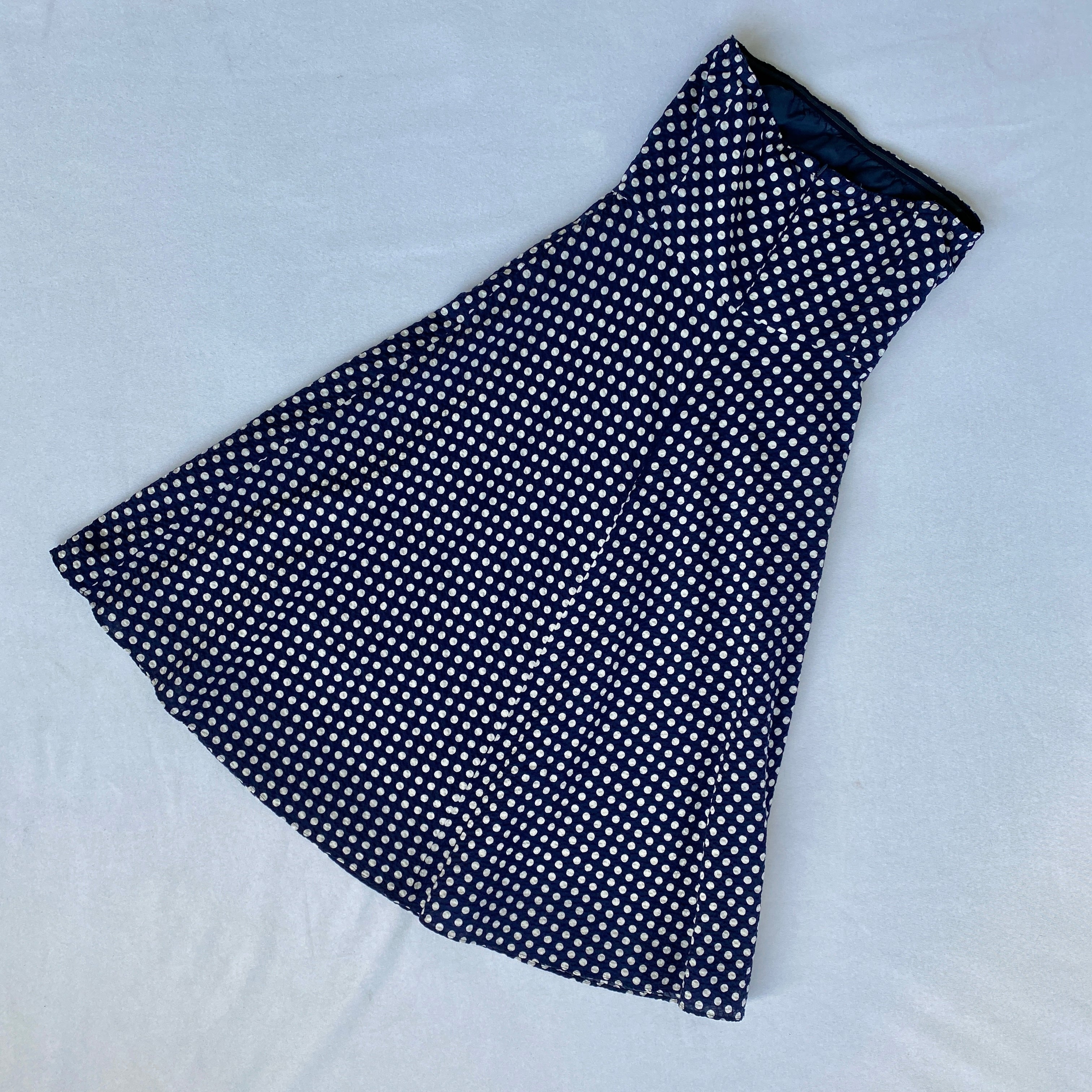 sleeveless polka dot midi