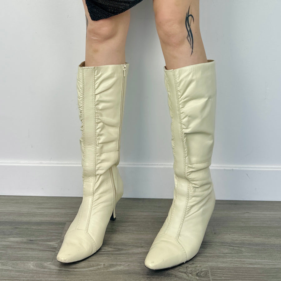 Vintage Leather Heeled Boots
