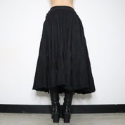 Black Tiered Maxi Skirt (XS-S)