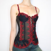 Embroidered Mesh Bustier (Medium)