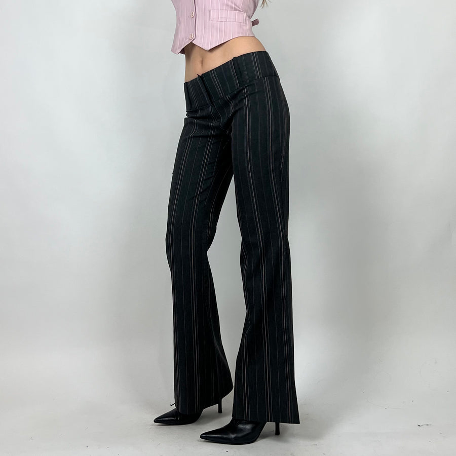 2000s Pink & Grey Low Rise Trousers (S) — Holy Thrift