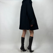 2000s Guess Black Fur-Trim Coat (M/L)