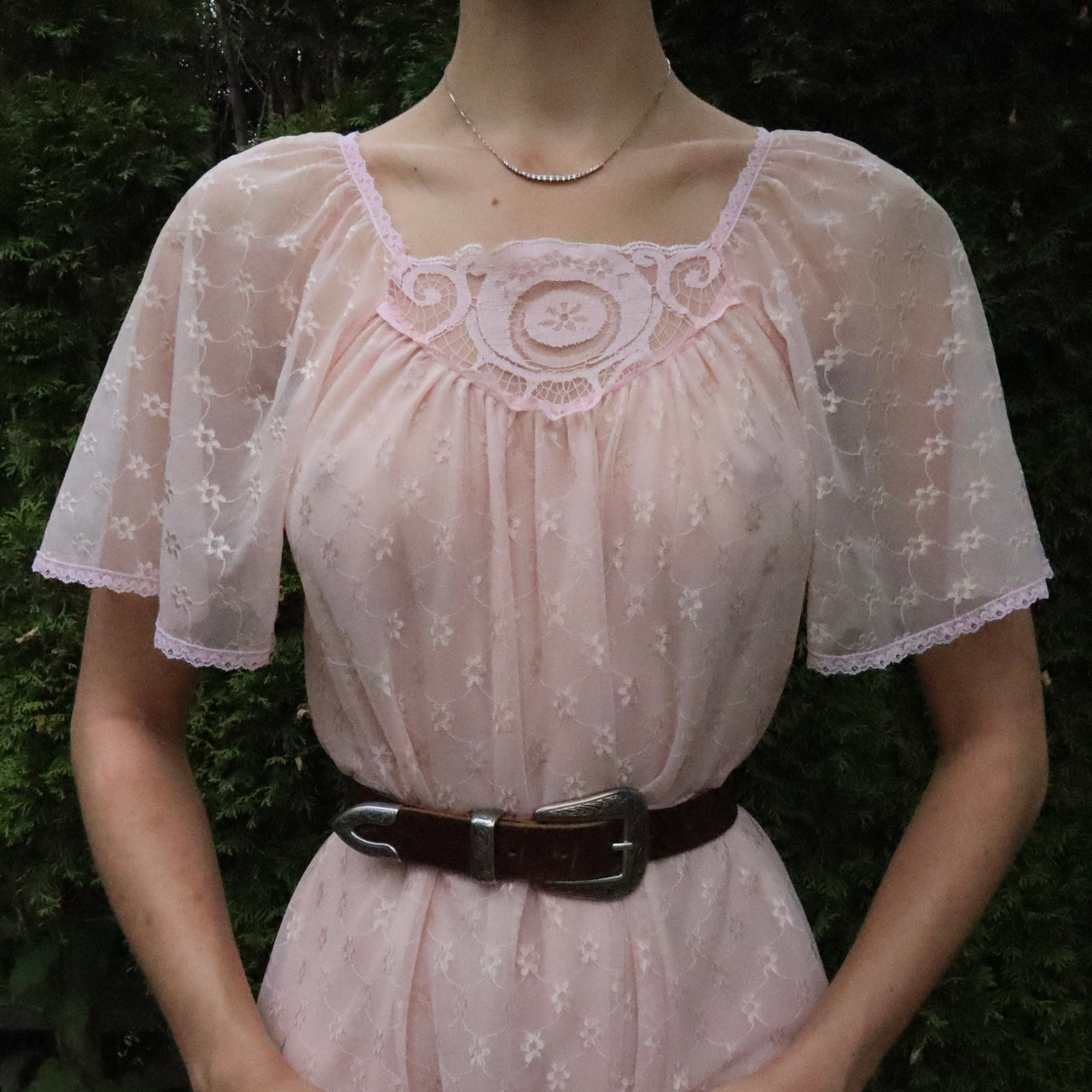 Blush Daisy Babydoll Nightgown (Large)